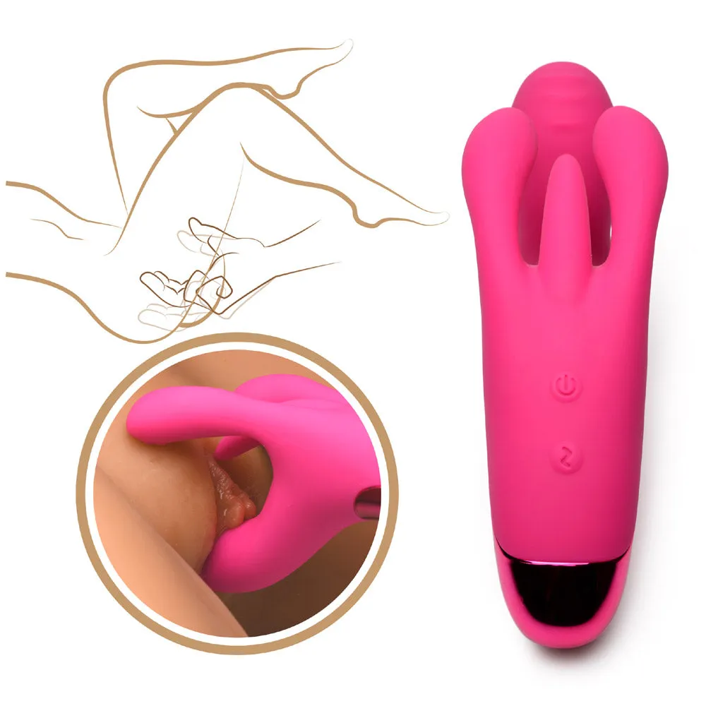 10X Triple Rabbit Silicone Vibrator