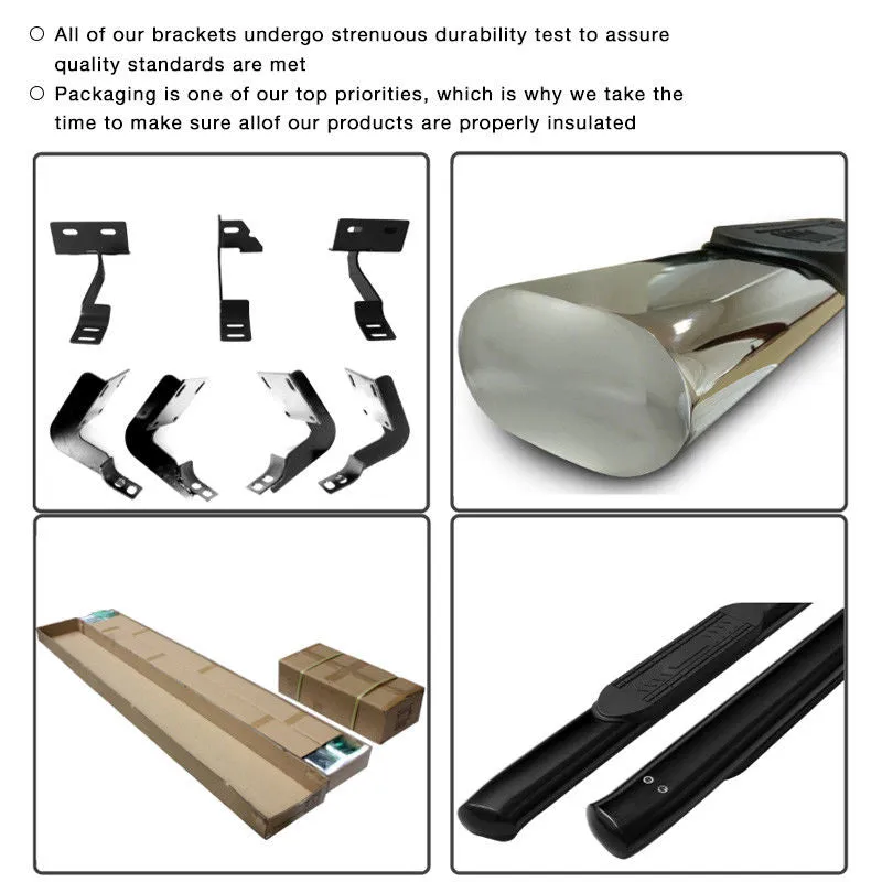 2004-2008 Ford F-150 Super Cab 4" Side Step Bars Running Boards Pair
