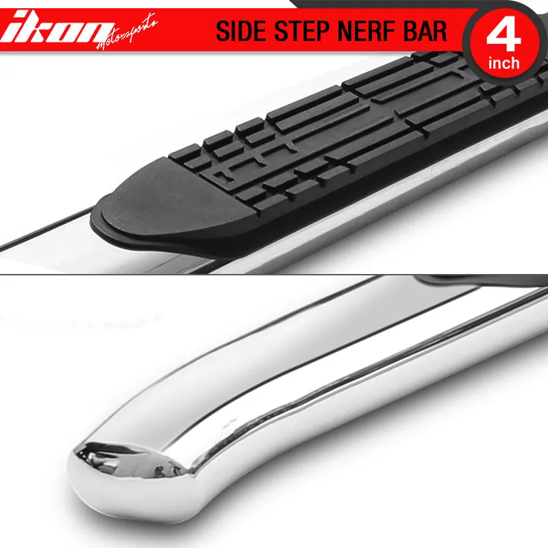 2004-2008 Ford F-150 Super Cab 4" Side Step Bars Running Boards Pair
