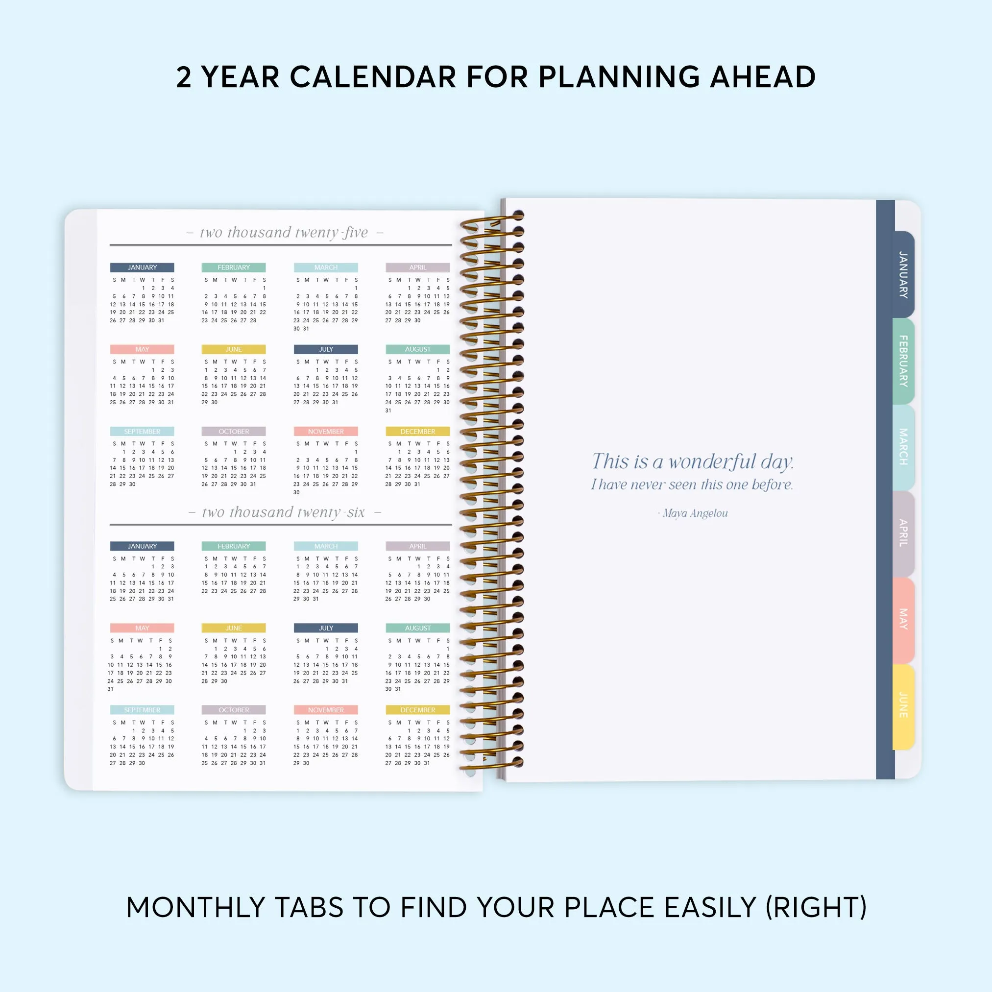 6x9 Daily Planner - Flirty Florals Colorful