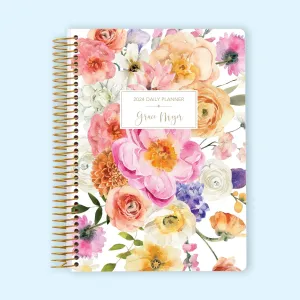 6x9 Daily Planner - Flirty Florals Colorful