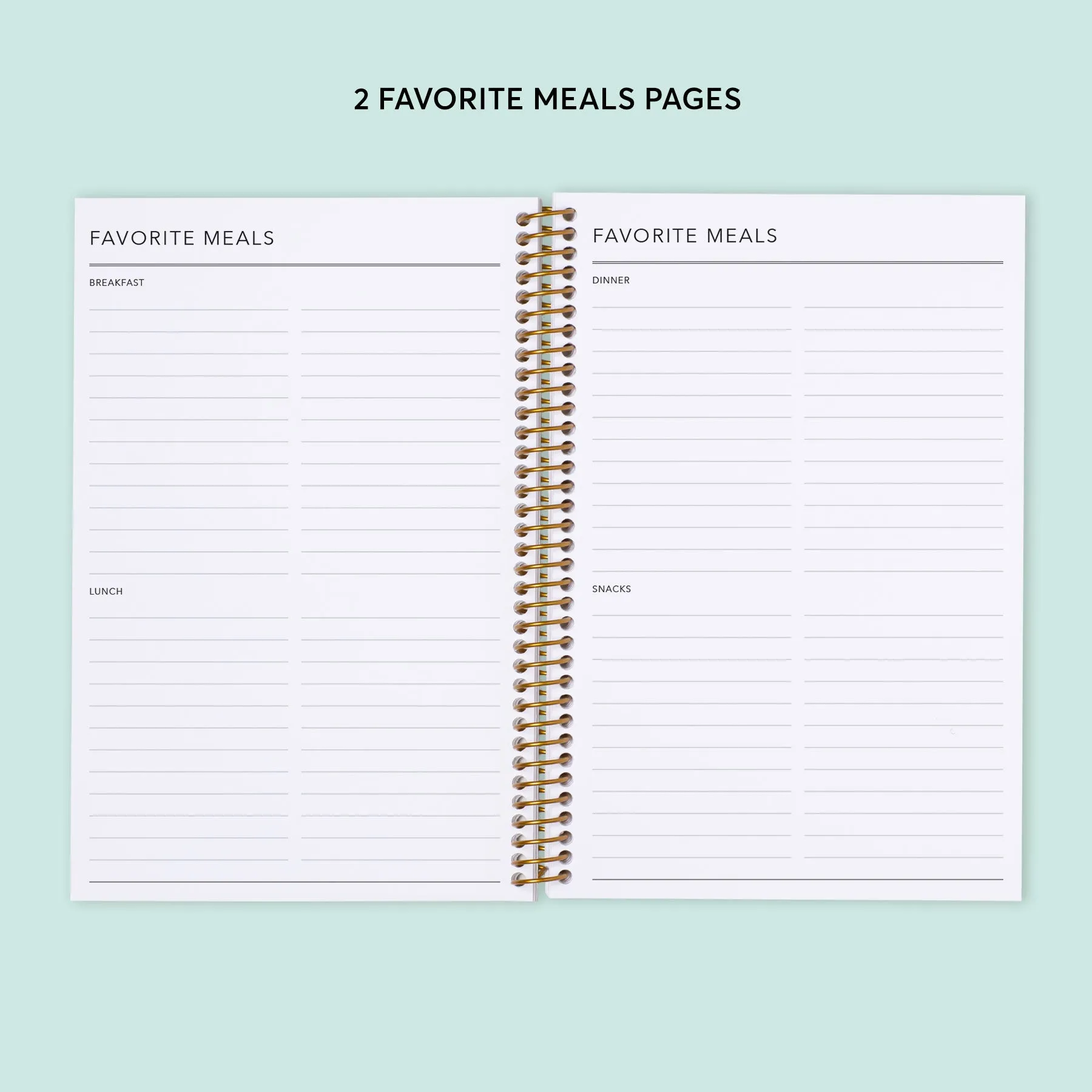 6x9 Meal Planner - Navy Watercolor Floral