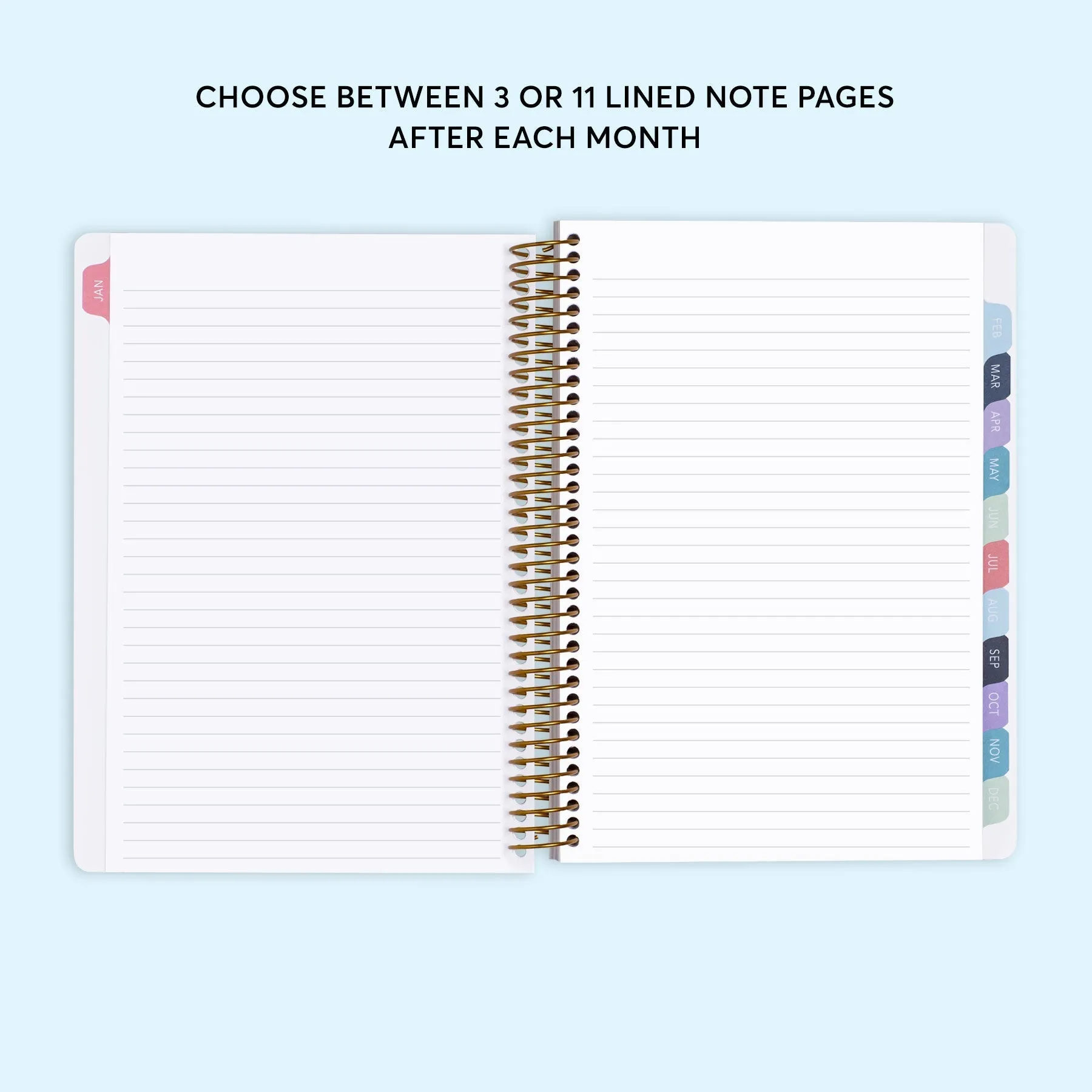 6x9 Monthly Planner - Abstract Florals Multicolor