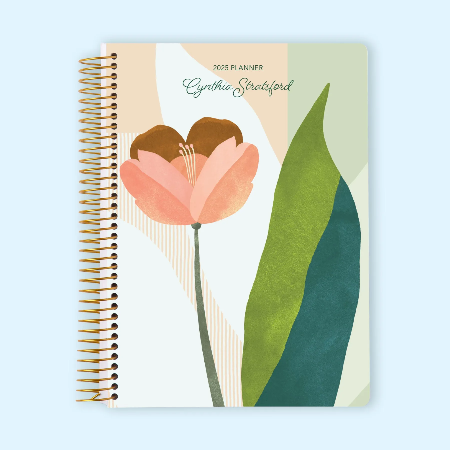 6x9 Monthly Planner - Abstract Florals Multicolor
