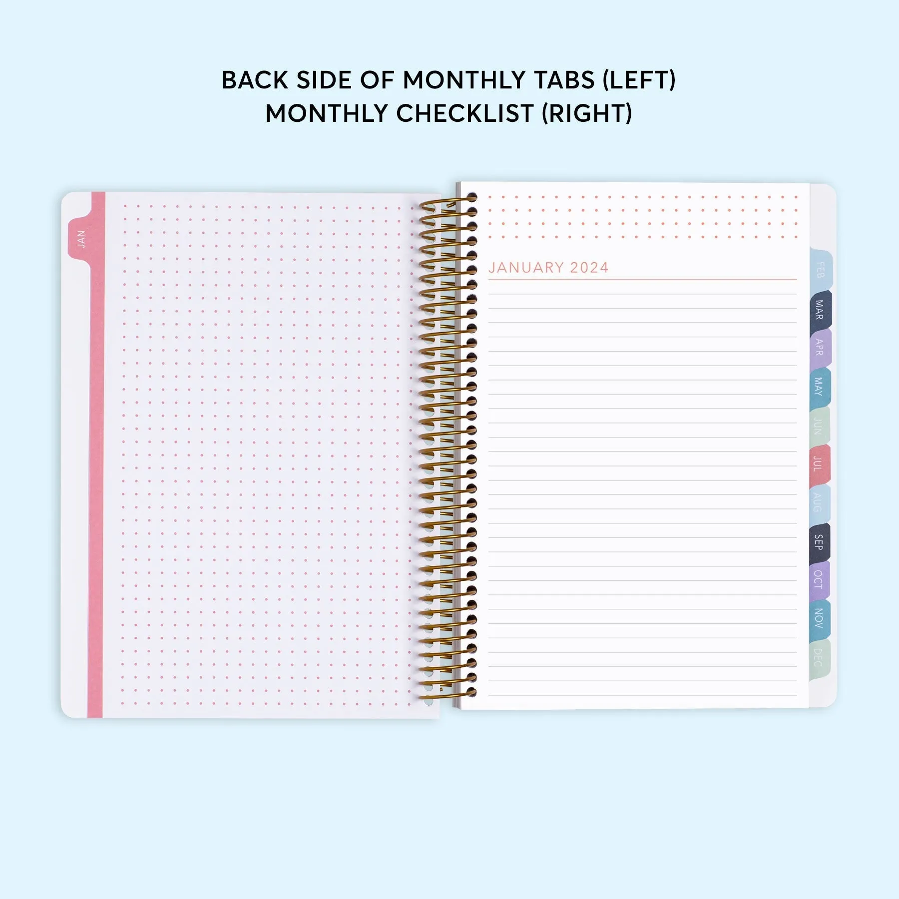 6x9 Monthly Planner - Abstract Florals Multicolor