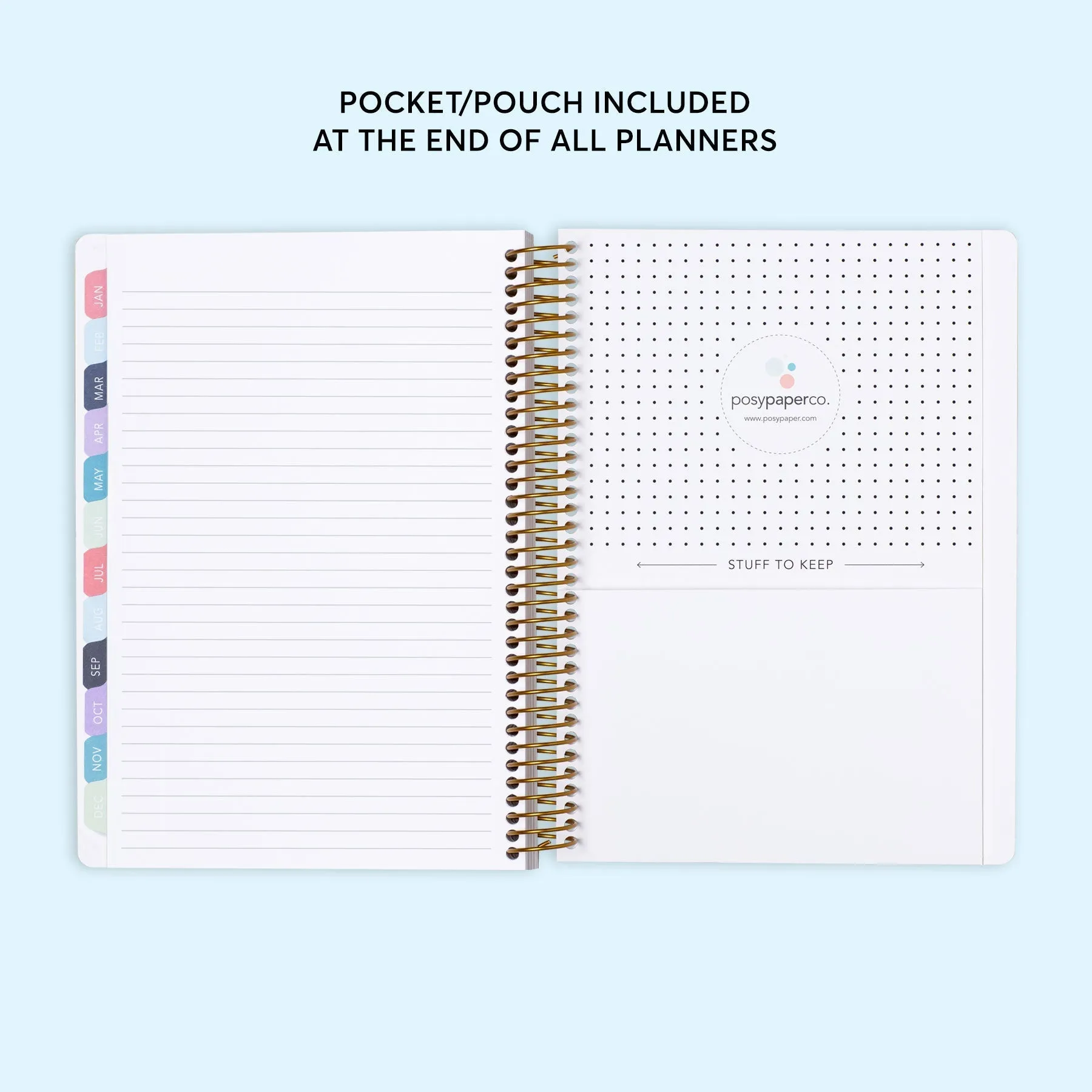 6x9 Monthly Planner - Abstract Florals Multicolor