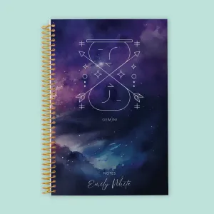 6x9 Notebook/Journal - Gemini Zodiac Sign