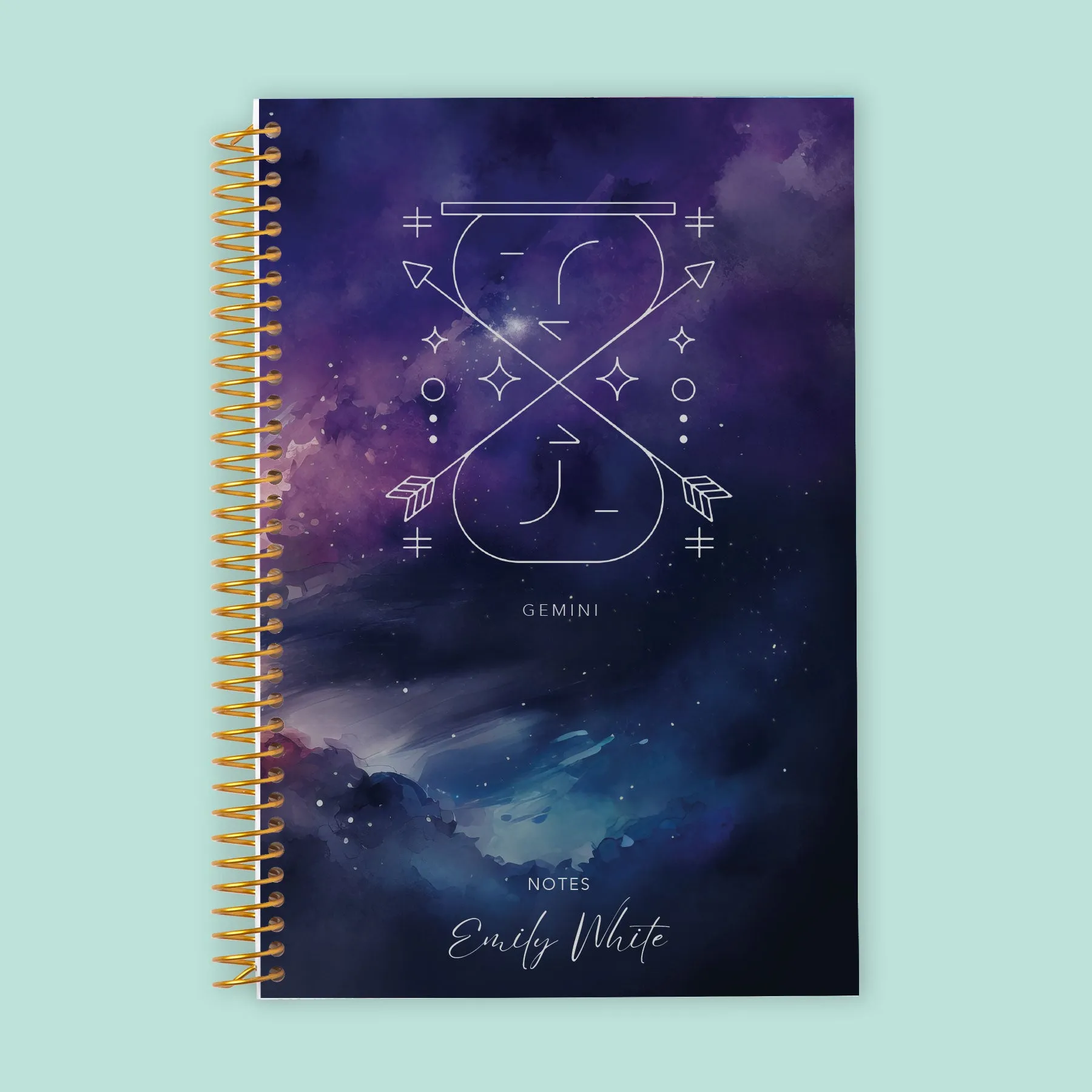 6x9 Notebook/Journal - Gemini Zodiac Sign