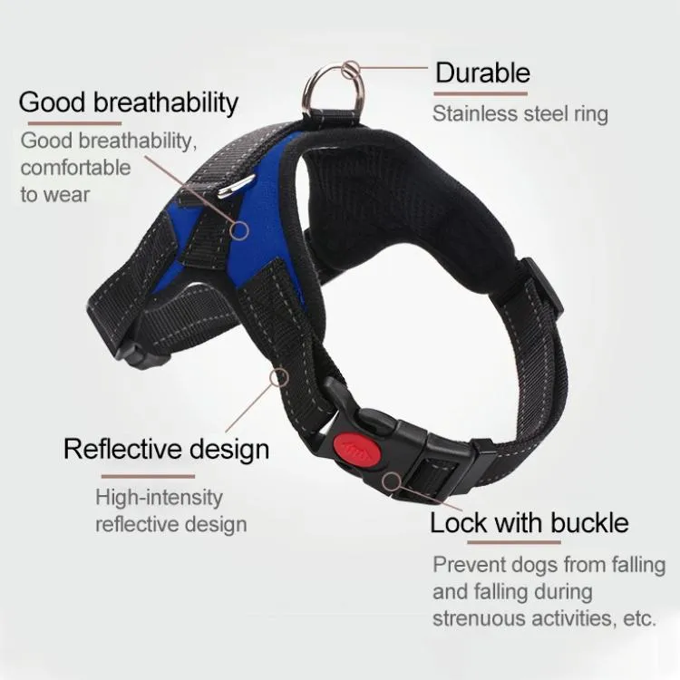 Adjustable Chest Strap For Dogs Size Xl Black