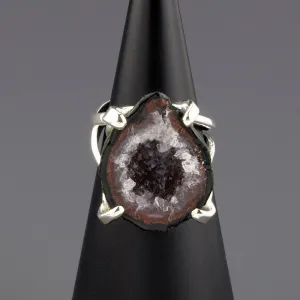 Agate Geode Prong Ring