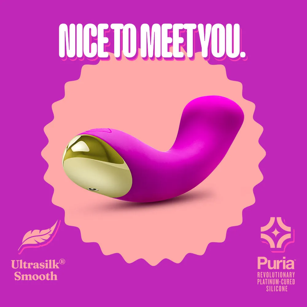 Aria By Blush® | Bangin' AF: Enhanced G-Spot Stimulation Purple Silicone Vibrator with Powerful RumboTech™ Technology