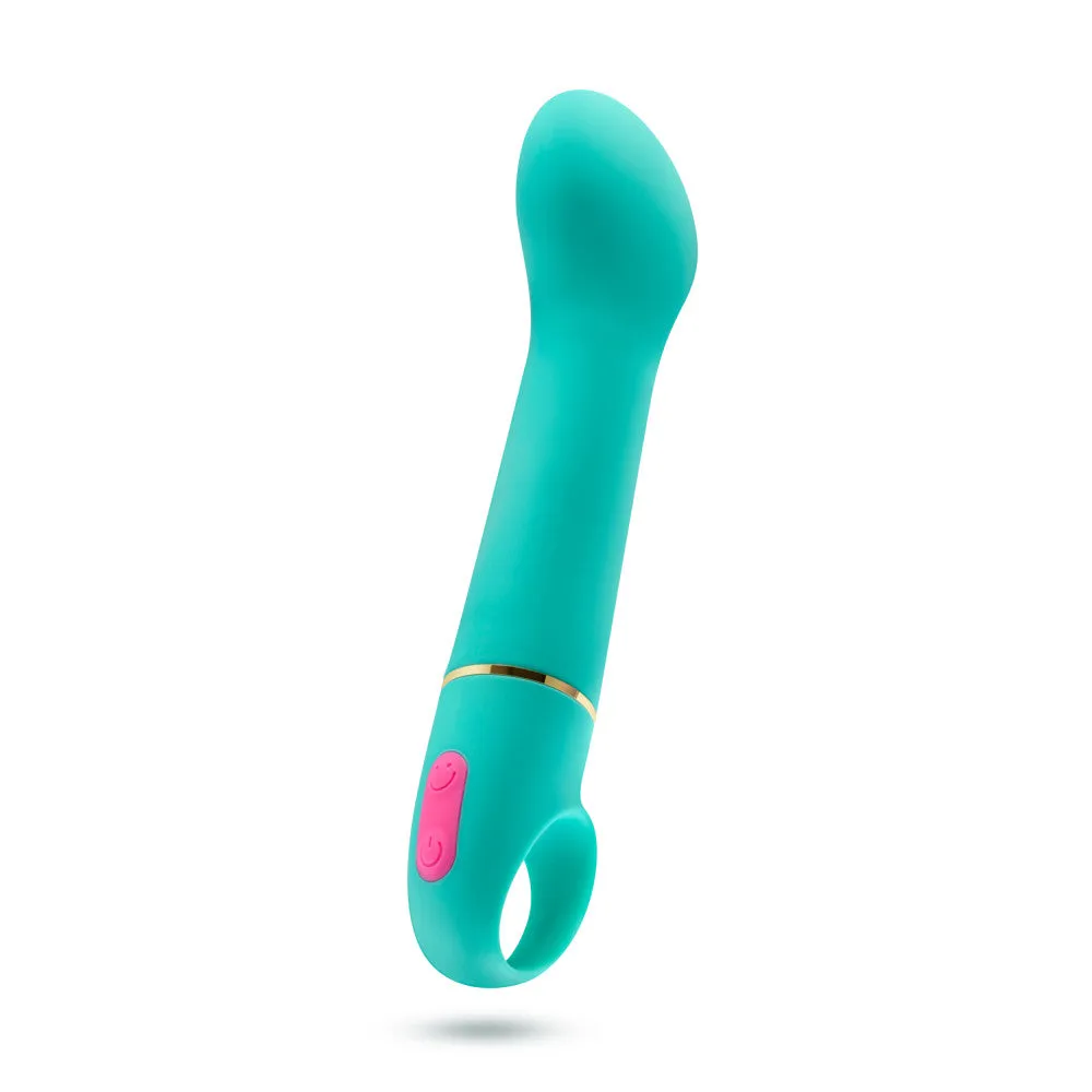 Aria By Blush® | Flirty AF: Enhanced G-Spot Stimulation Teal Silicone Vibrator with Powerful RumboTech™ Technology