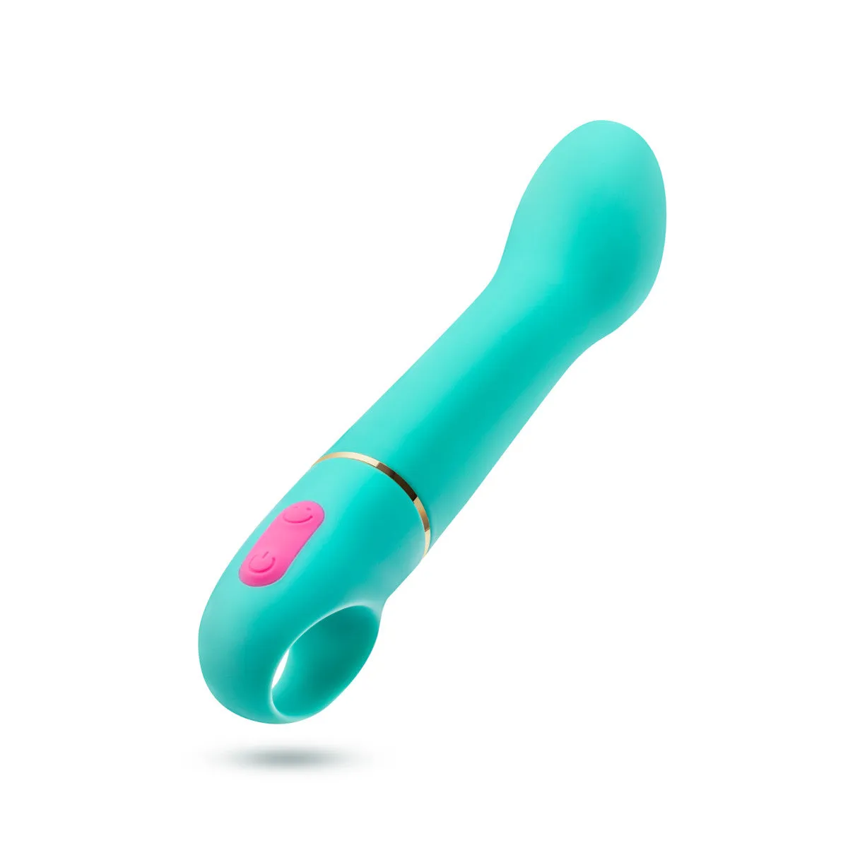 Aria By Blush® | Flirty AF: Enhanced G-Spot Stimulation Teal Silicone Vibrator with Powerful RumboTech™ Technology