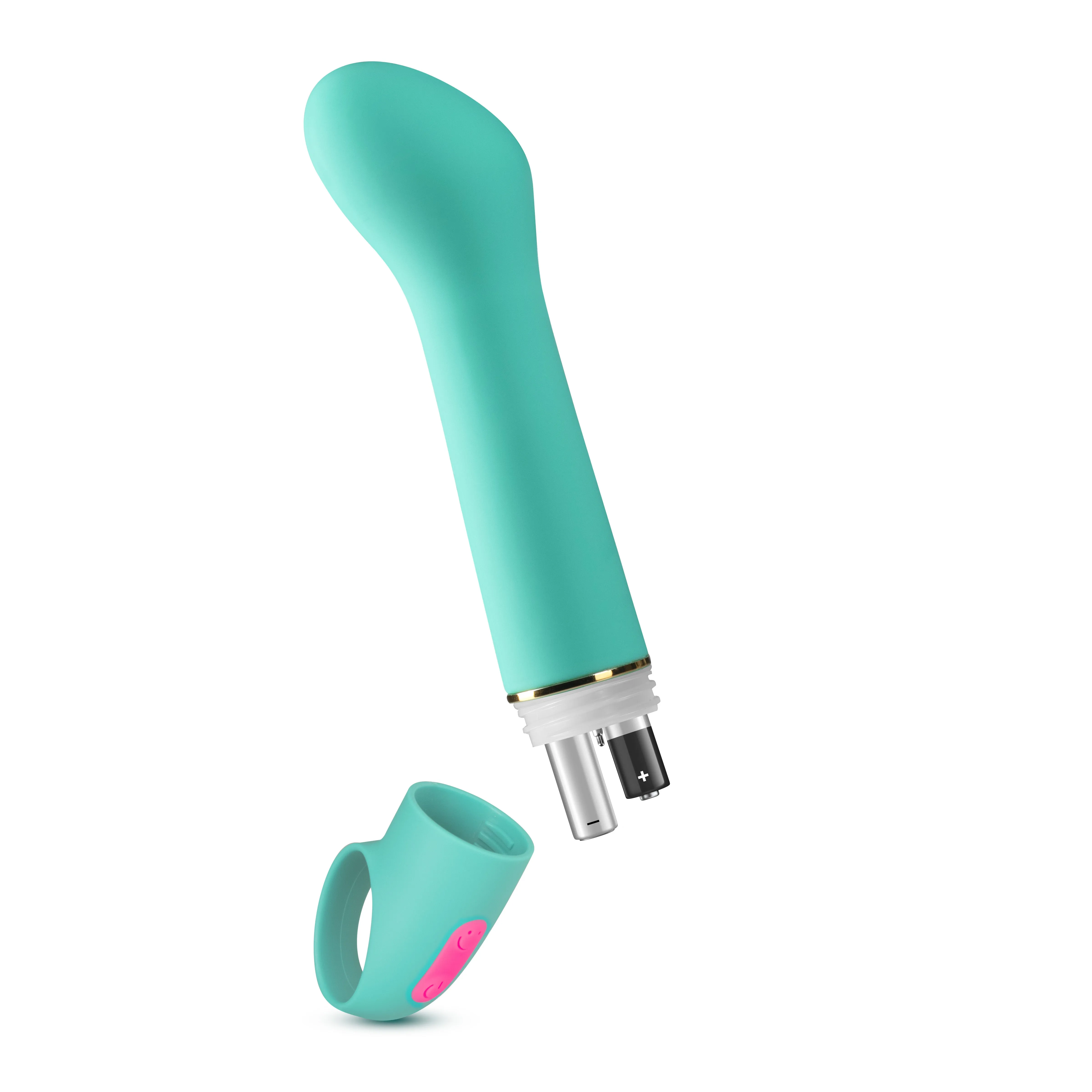 Aria By Blush® | Flirty AF: Enhanced G-Spot Stimulation Teal Silicone Vibrator with Powerful RumboTech™ Technology
