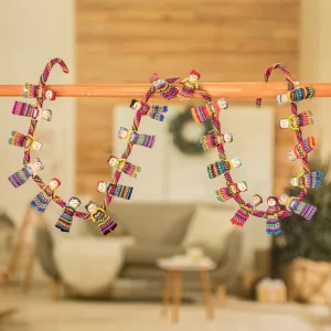 Artisan Crafted Guatemalan Worry Doll Garland - Joy and Diversity | NOVICA