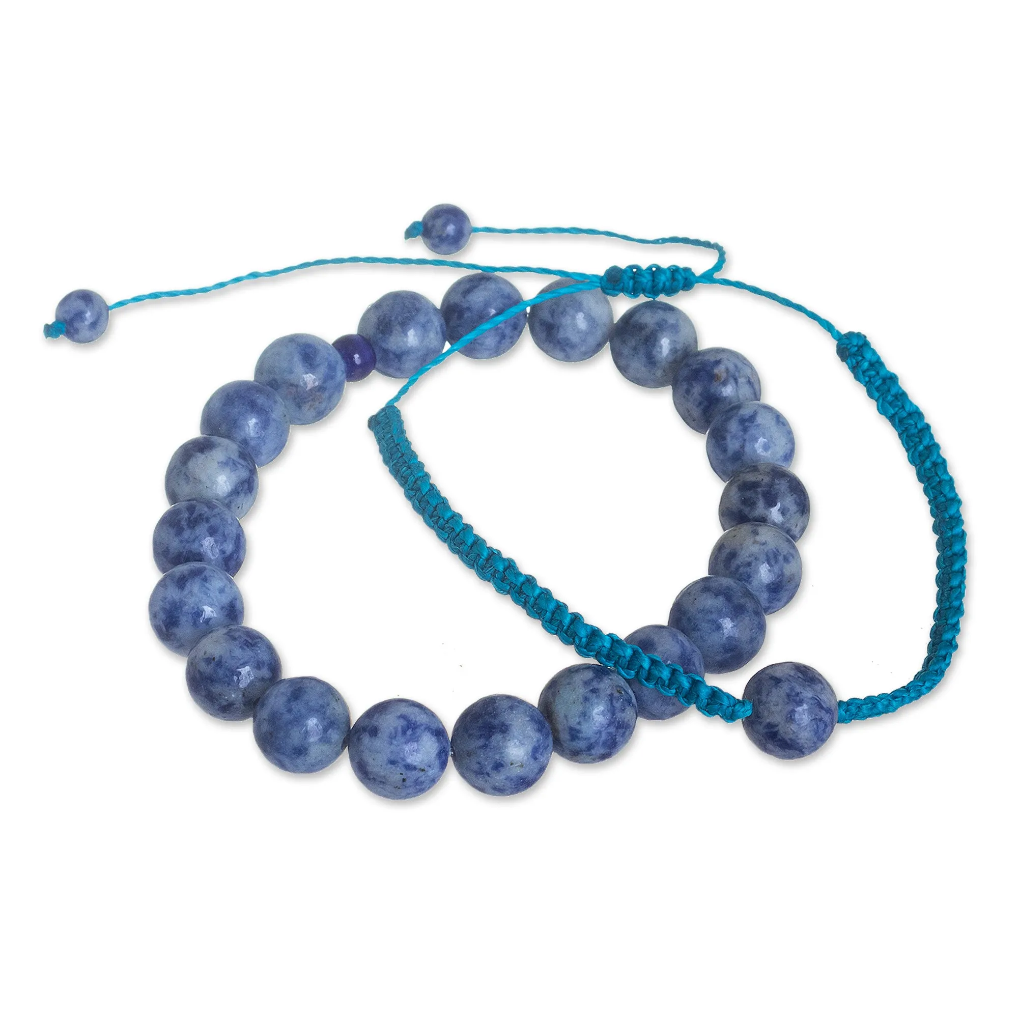 Artisan Crafted Sodalite Bracelets (Pair) - Clarity in Blue | NOVICA