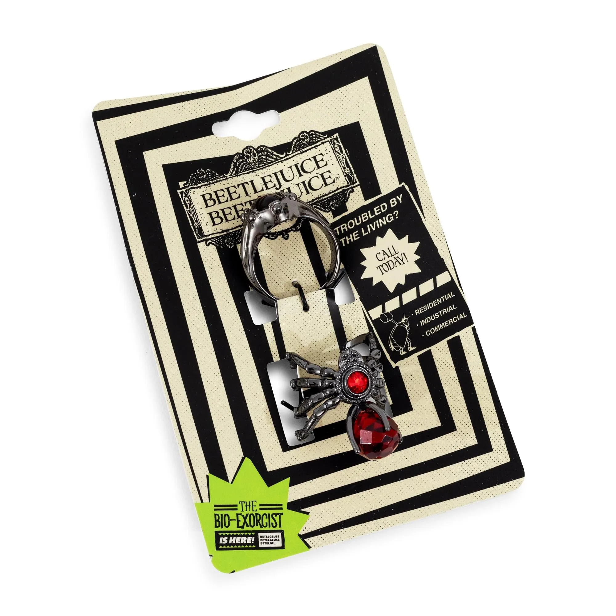 Beetlejuice 2 Beetlejuice and Ex-Wife Delores Ring Set Replica | Toynk Exclusive