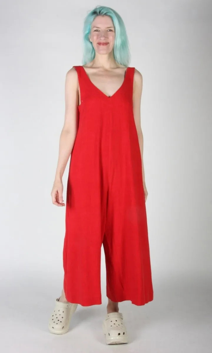 Birds of North America Tawny Pipit Jumpsuit - Red (Online Exclusive)