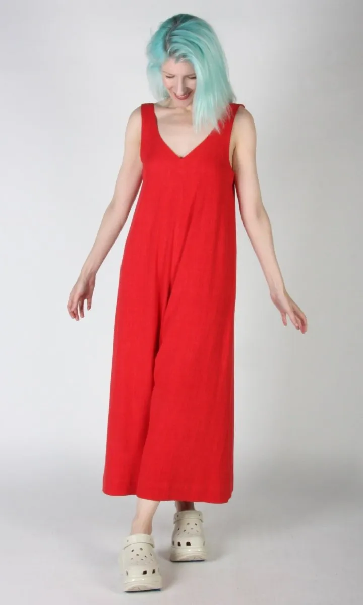 Birds of North America Tawny Pipit Jumpsuit - Red (Online Exclusive)