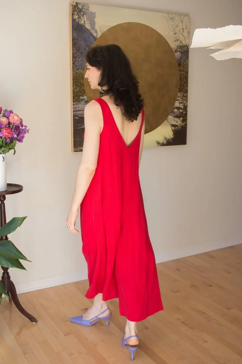 Birds of North America Tawny Pipit Jumpsuit - Red (Online Exclusive)