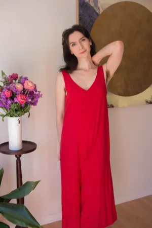 Birds of North America Tawny Pipit Jumpsuit - Red (Online Exclusive)