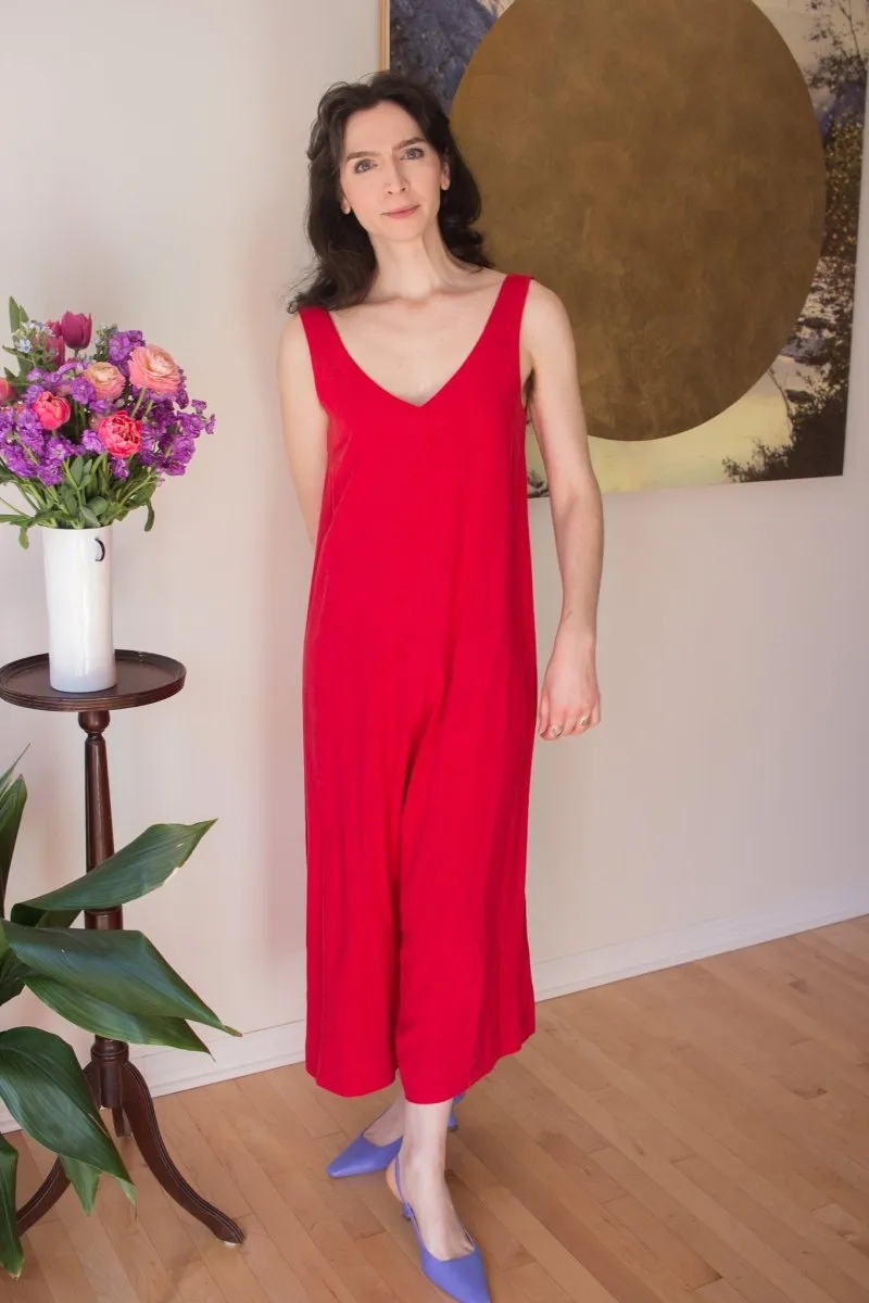 Birds of North America Tawny Pipit Jumpsuit - Red (Online Exclusive)