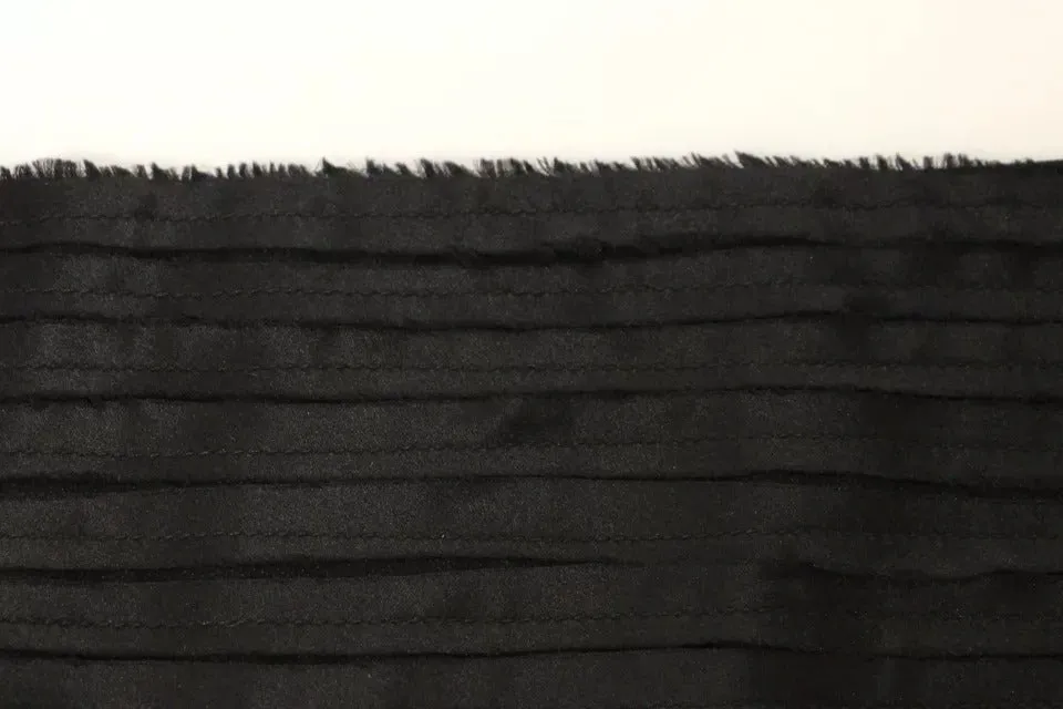 Black Silk Womens Waist Cummerbund
