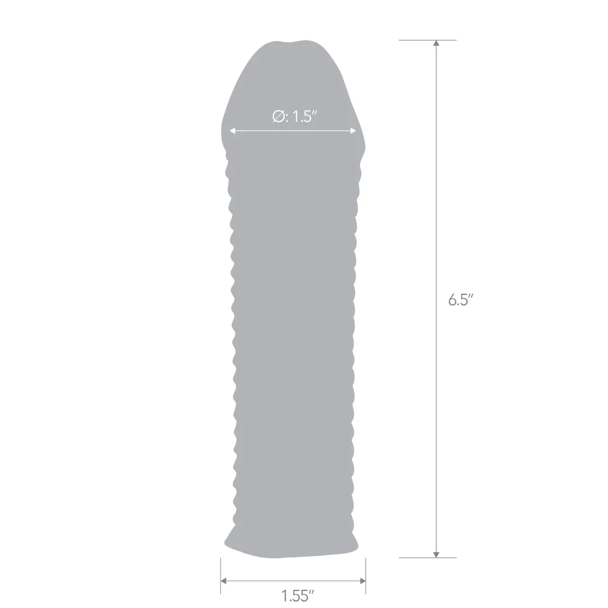 Blue Line Clear Textured Penis Enhancing Sleeve Extension 6.5 Inch