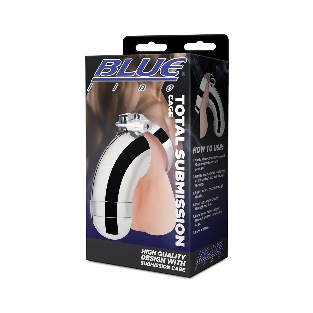 Blue Line Total Submission Cock Cage Silver