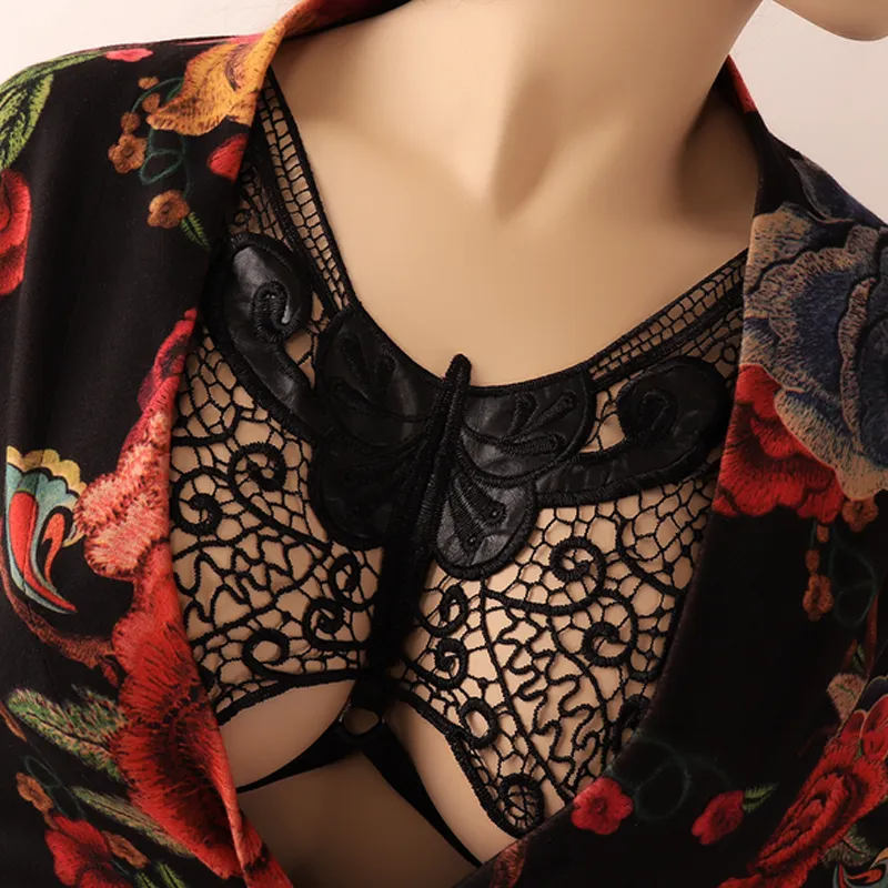 Butterfly Lace Harness Bra Goth Fetish Lingerie