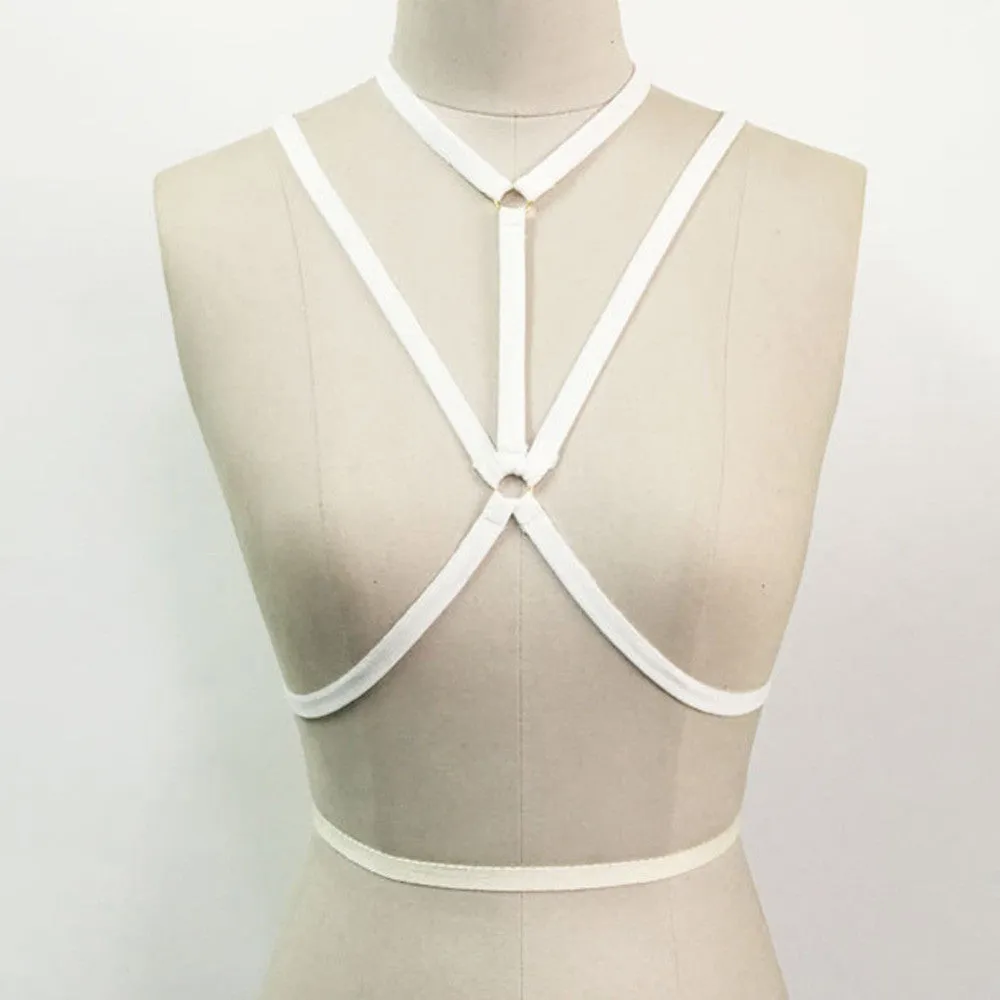 Cage Bra V Harness Goth Fetish Lingerie