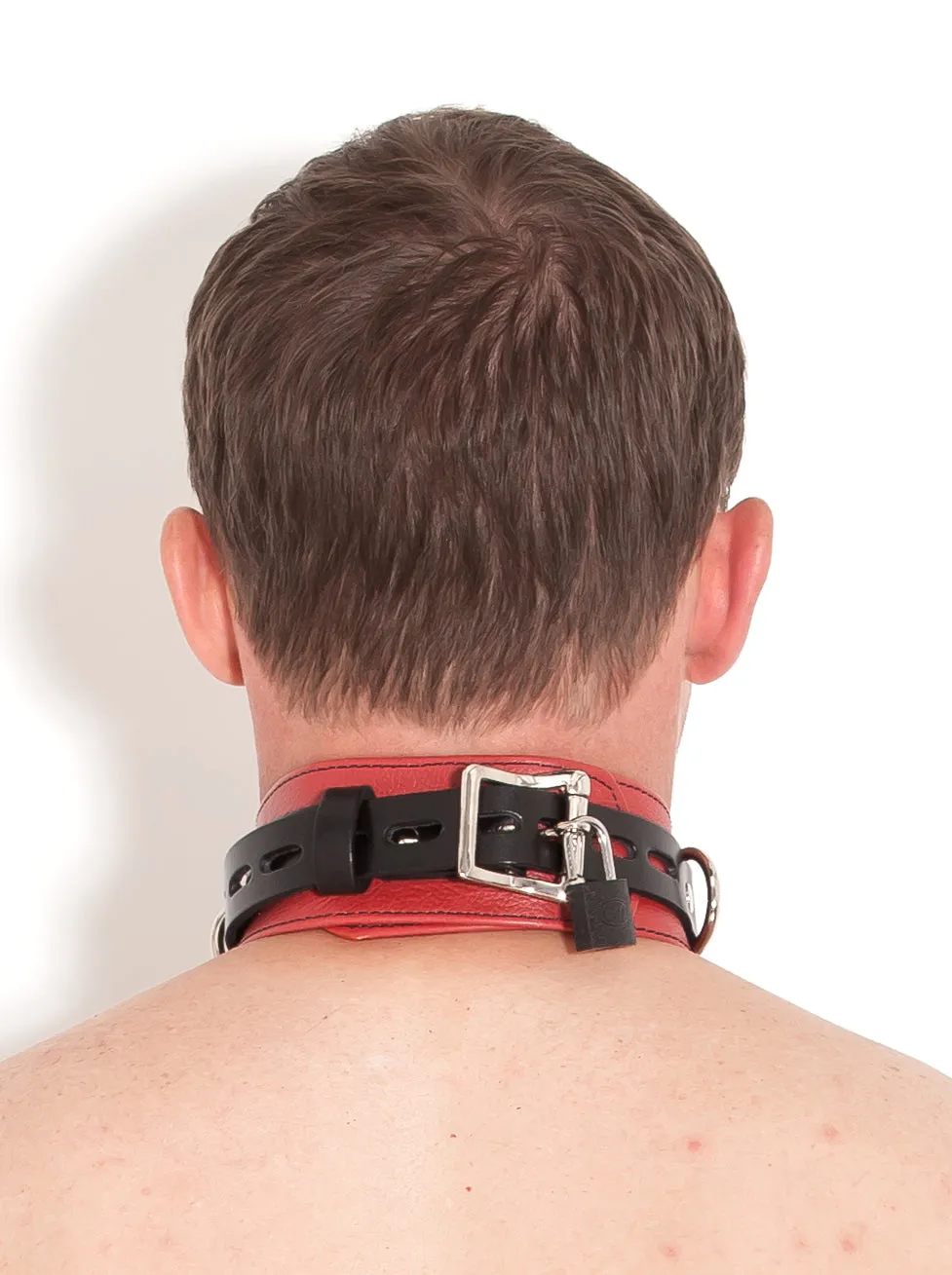 Deluxe Locking Red and Black Collar