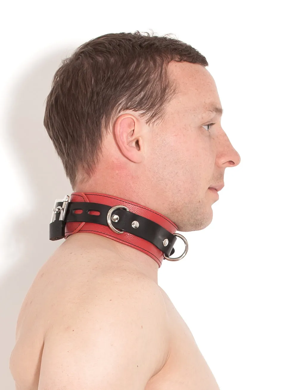 Deluxe Locking Red and Black Collar