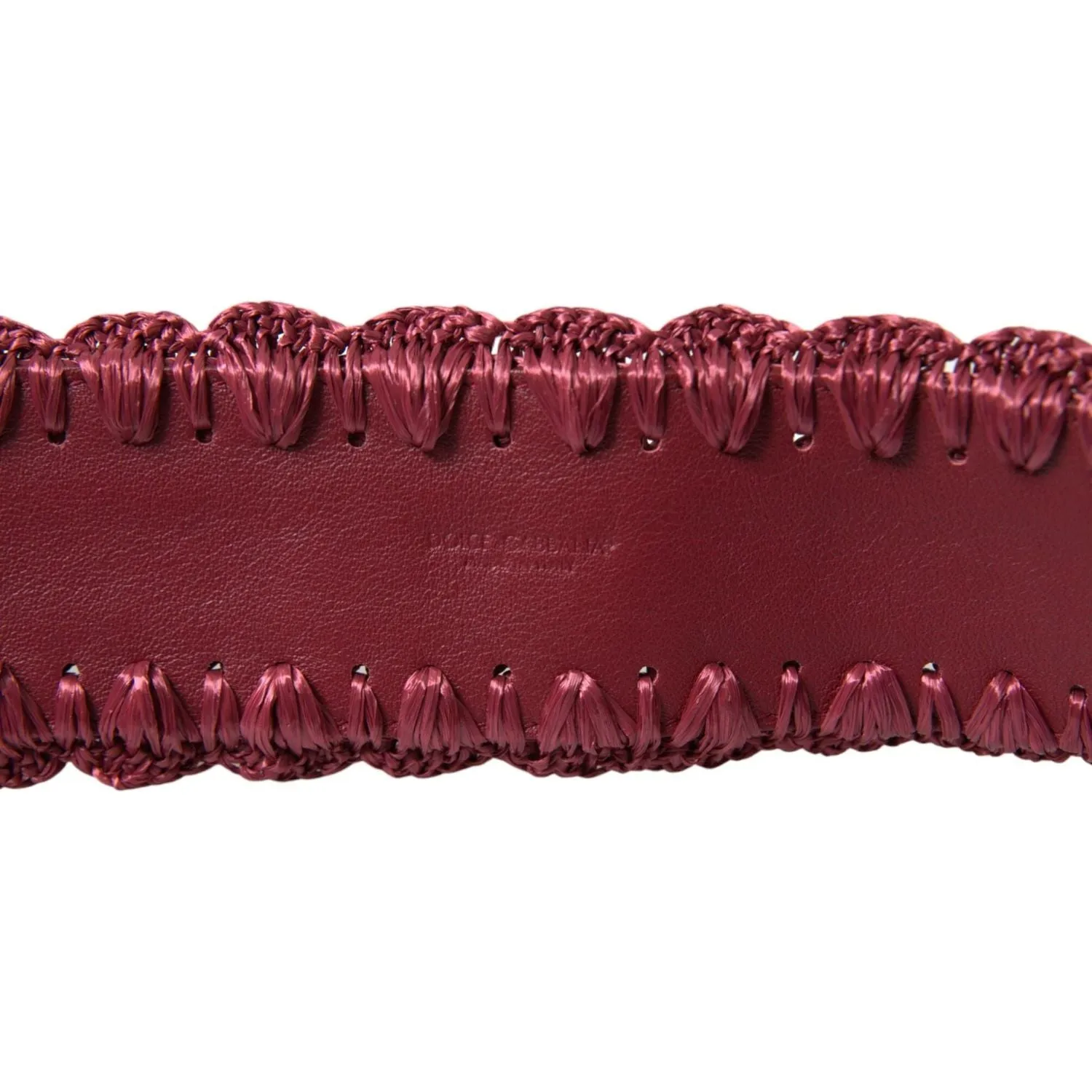 Dolce & Gabbana Maroon Elegance Canvas Waist Belt