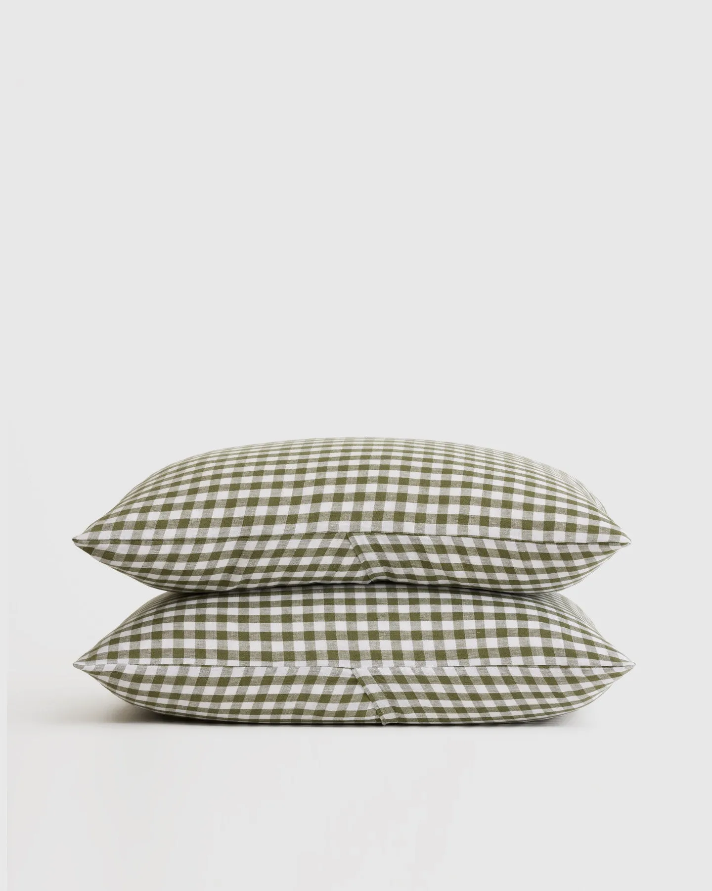 European Linen Gingham Sham Set