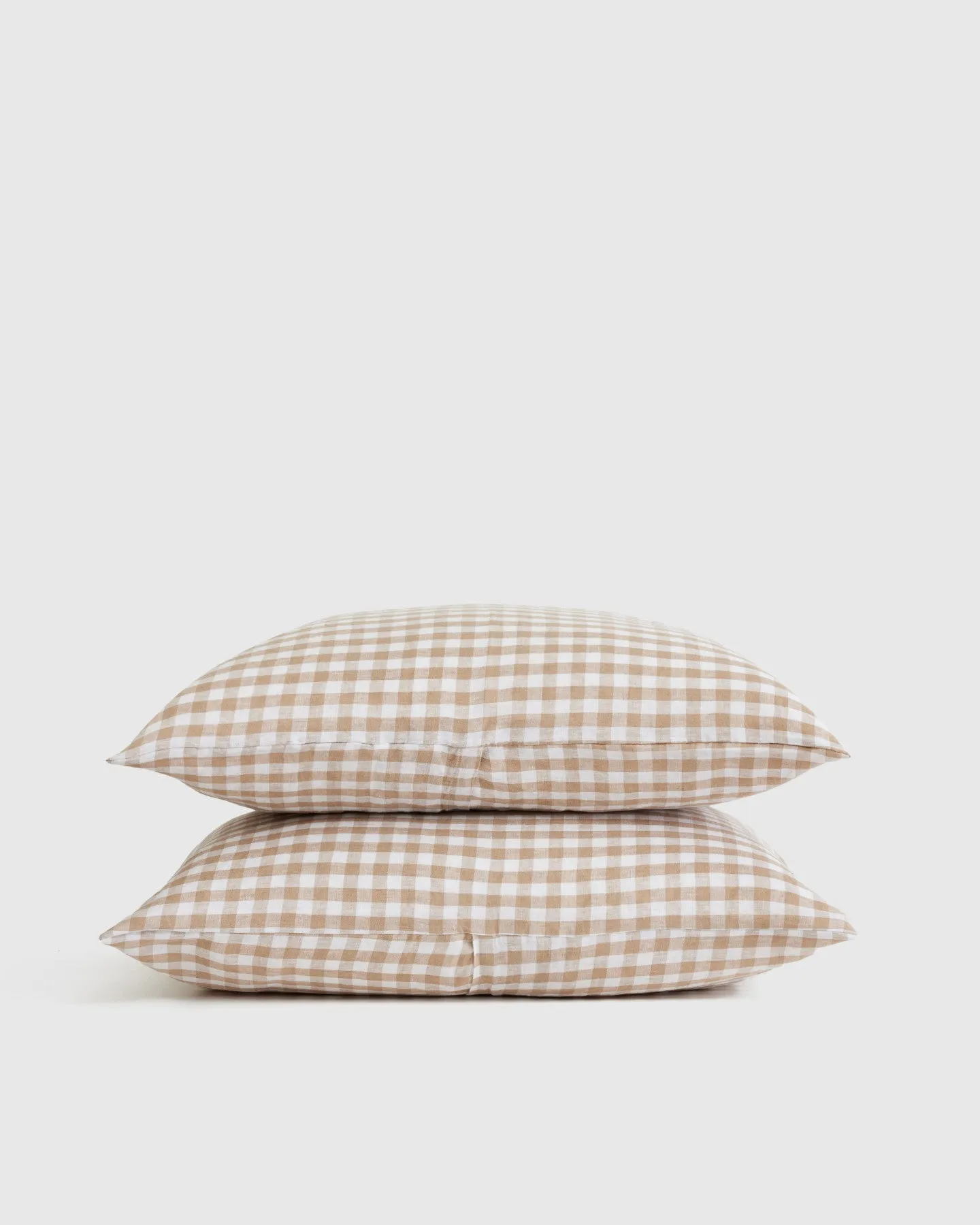European Linen Gingham Sham Set