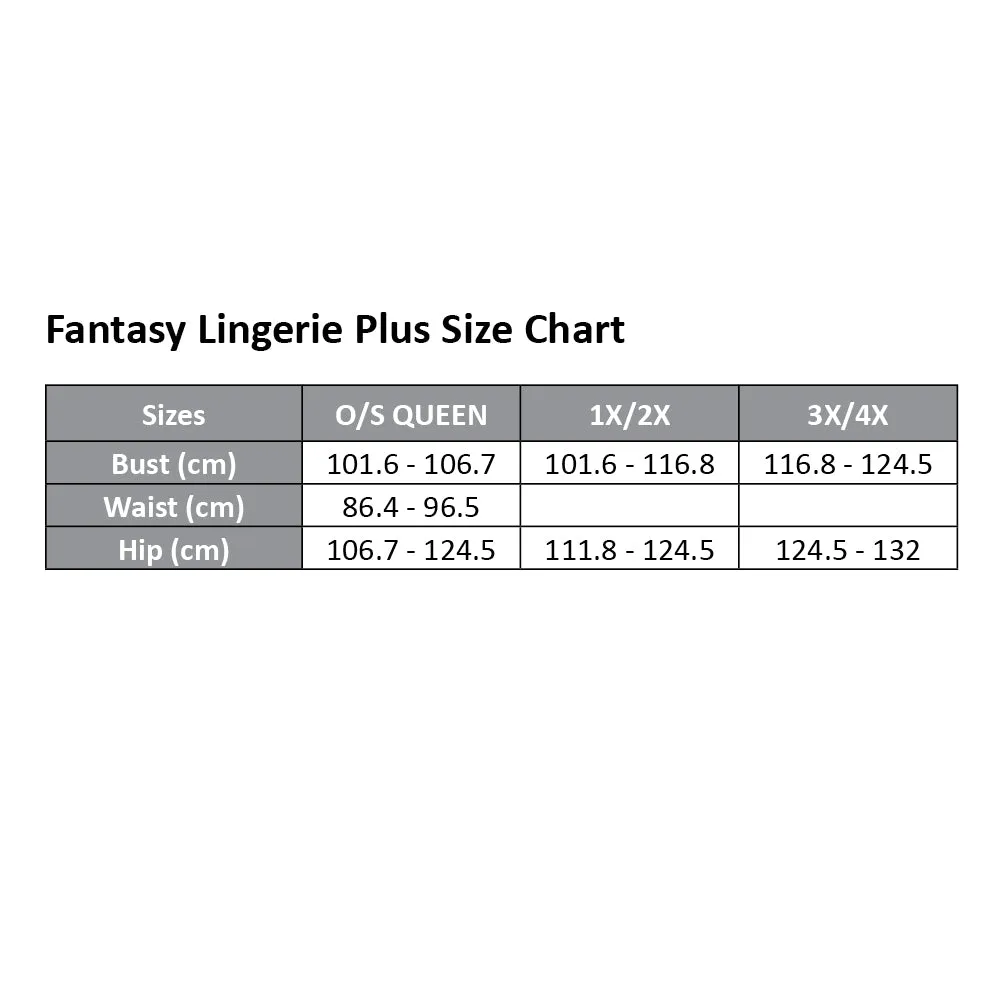 Fantasy Lingerie Blushing Beauty Gartered Lace Bodystocking - Curvy