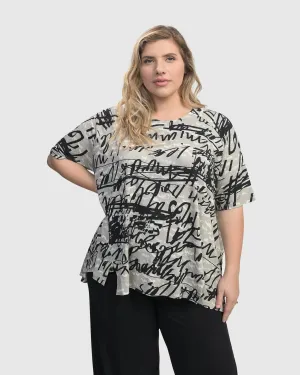 Flirty Swing T-Shirt, Script