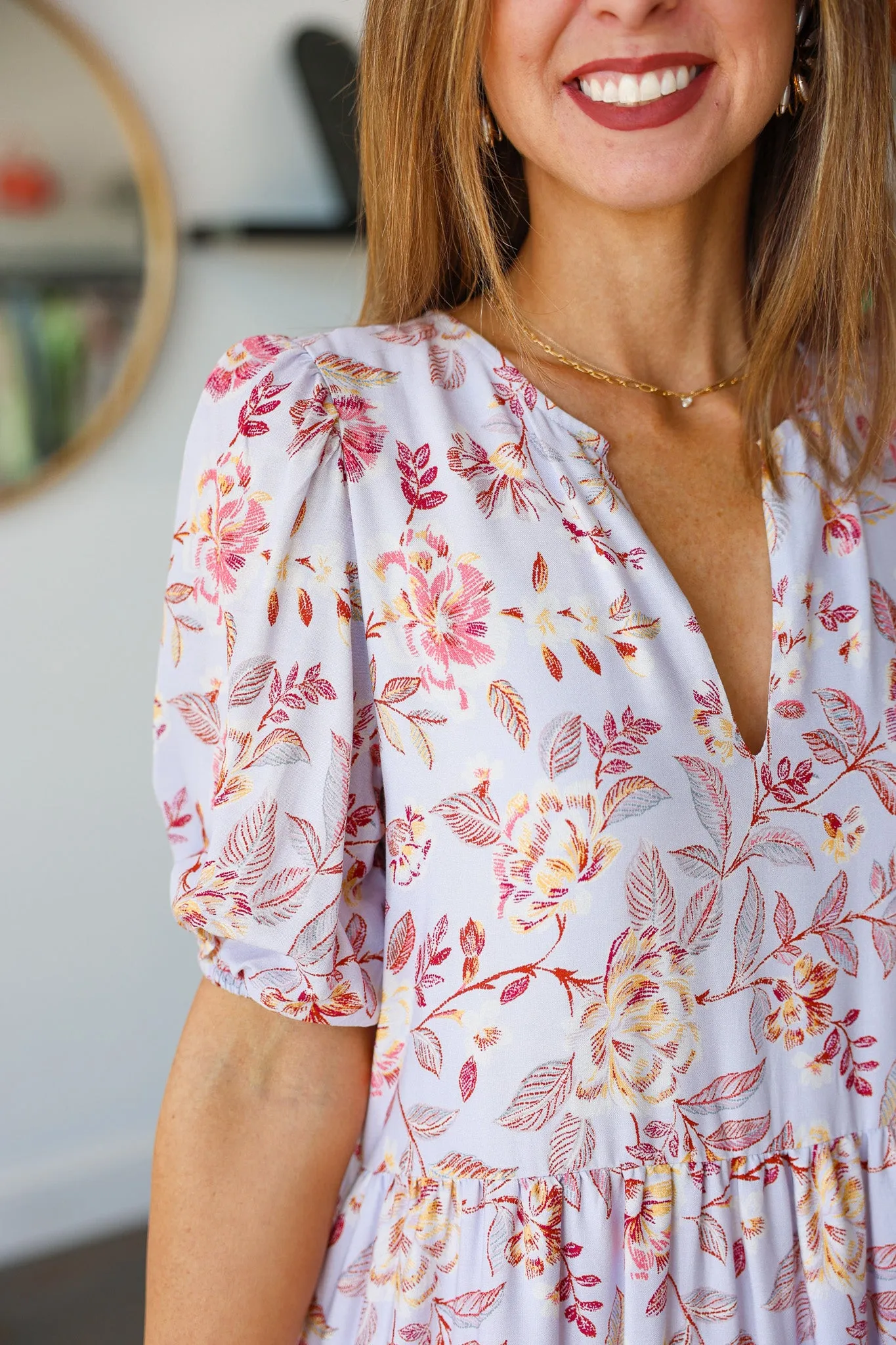 Floral Tiered Pastel Maxi