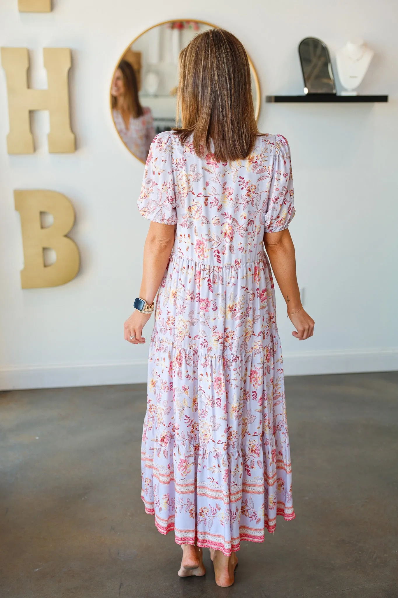 Floral Tiered Pastel Maxi