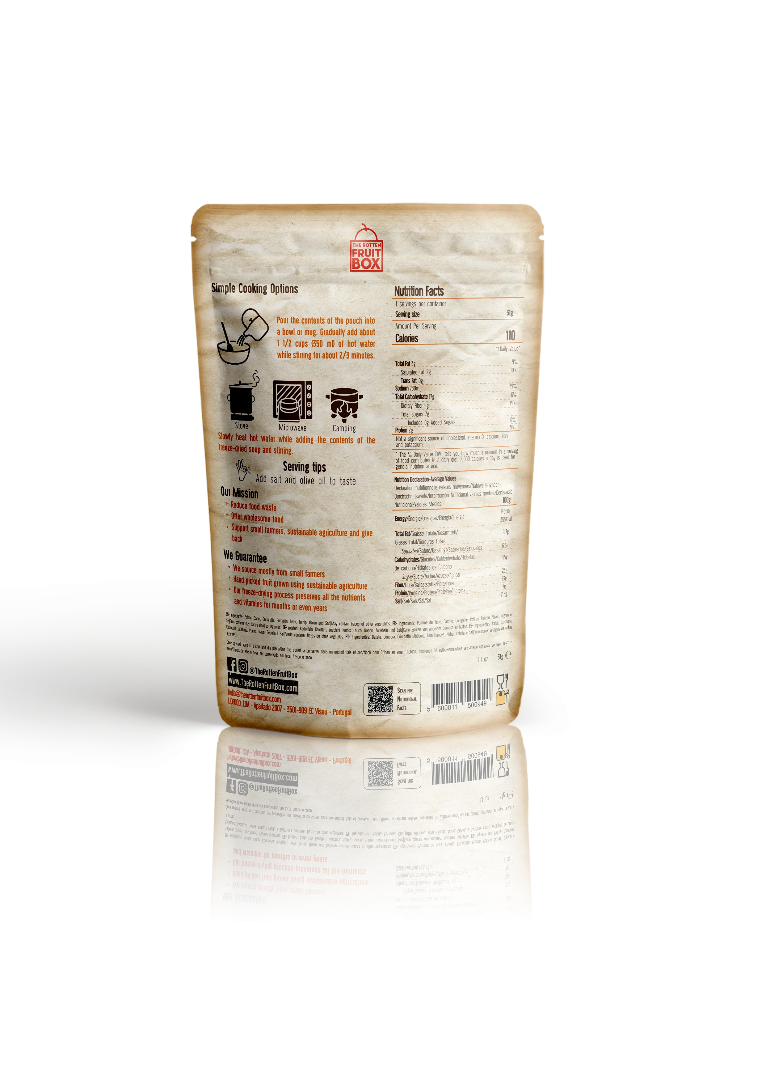 Freeze-Dried Leek Cream Soup - All Natural