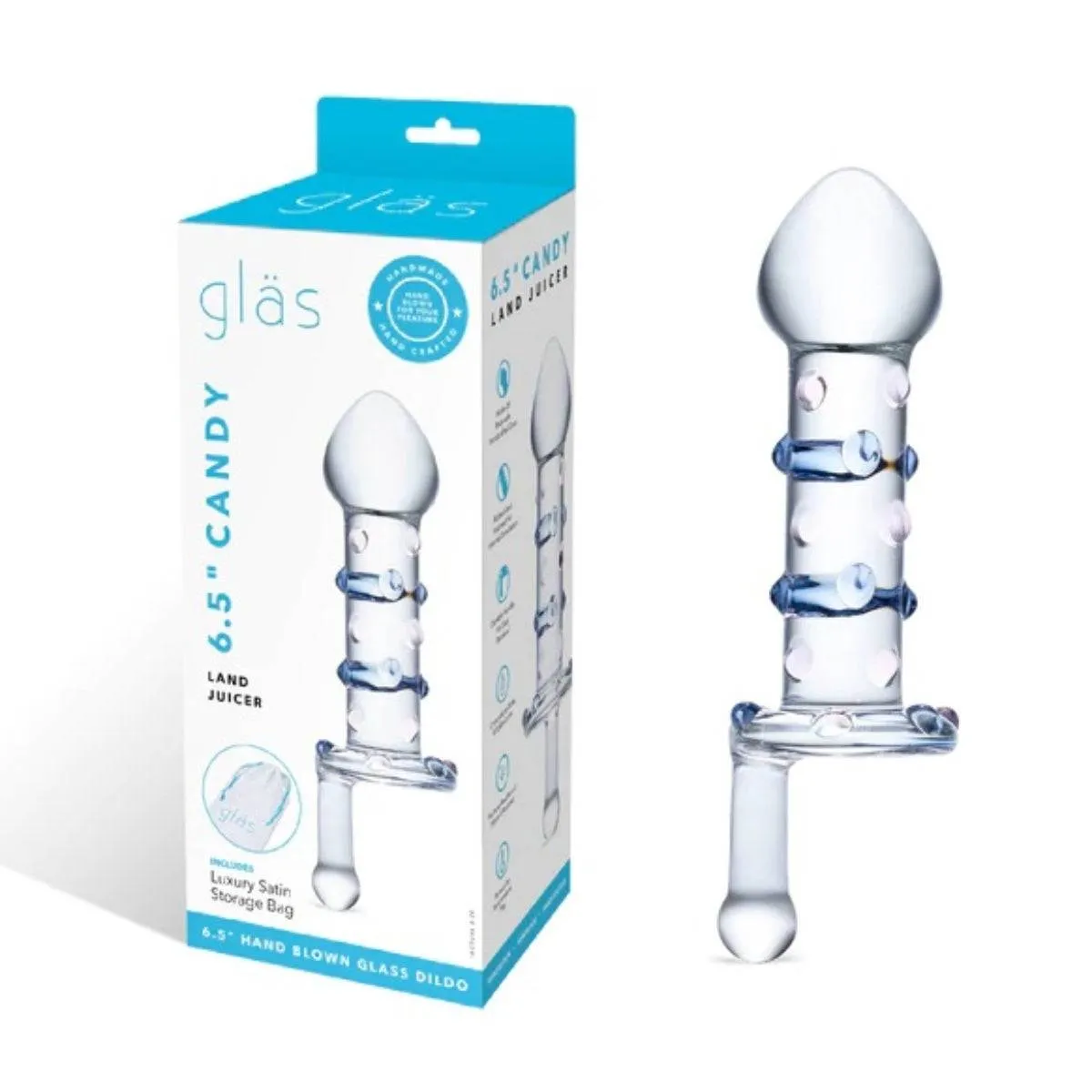 Glas Candy Land Juicer Butt Plug Pink 6.5 Inch