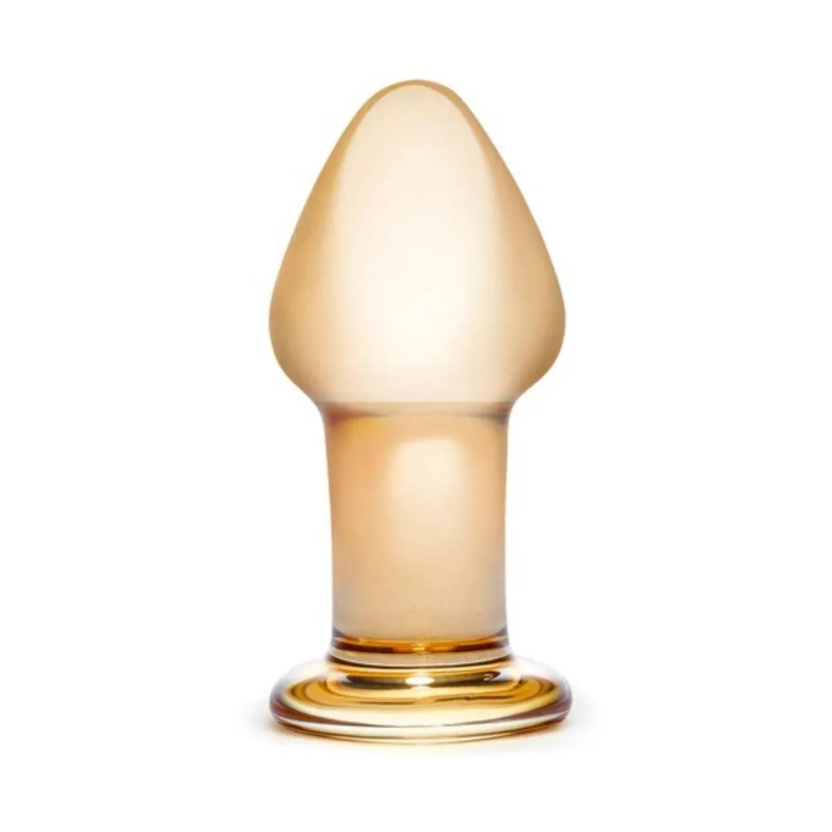 Glas Over Easy Butt Plug Gold 3.5 Inch