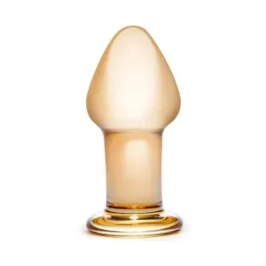 Glas Over Easy Butt Plug Gold 3.5 Inch