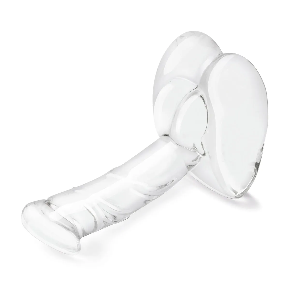 Glas Rideable Standing Cock Glass Dildo With Stability Base Clear 7.5 Inch