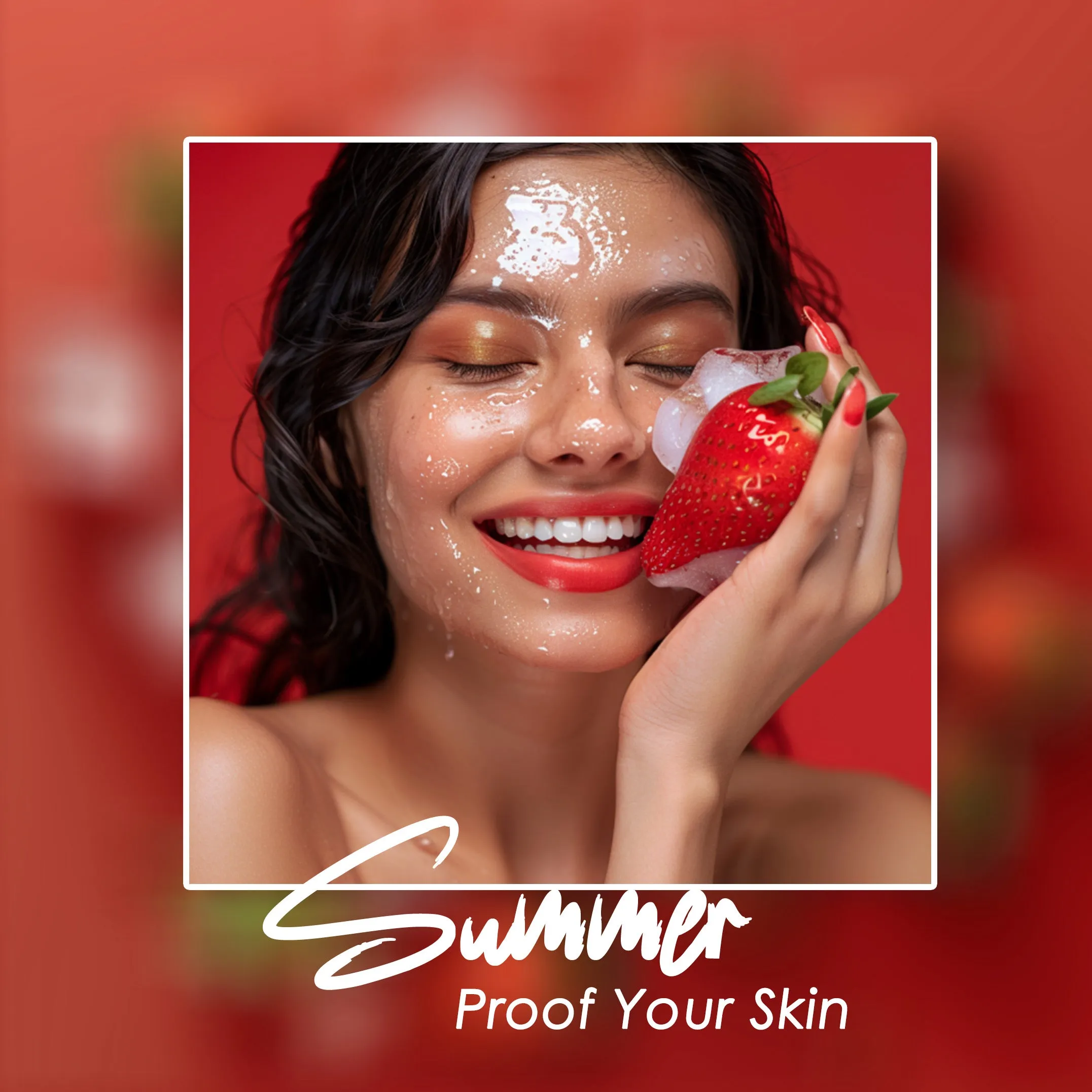 Good Vibes Strawberry Cooling Gel Body Lotion (210 ml) |Non-sticky Formulation | Instant Cooling Sensation | For Hydrating skin | For Healthy skin