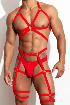 Guilty Full Body Harness /Red