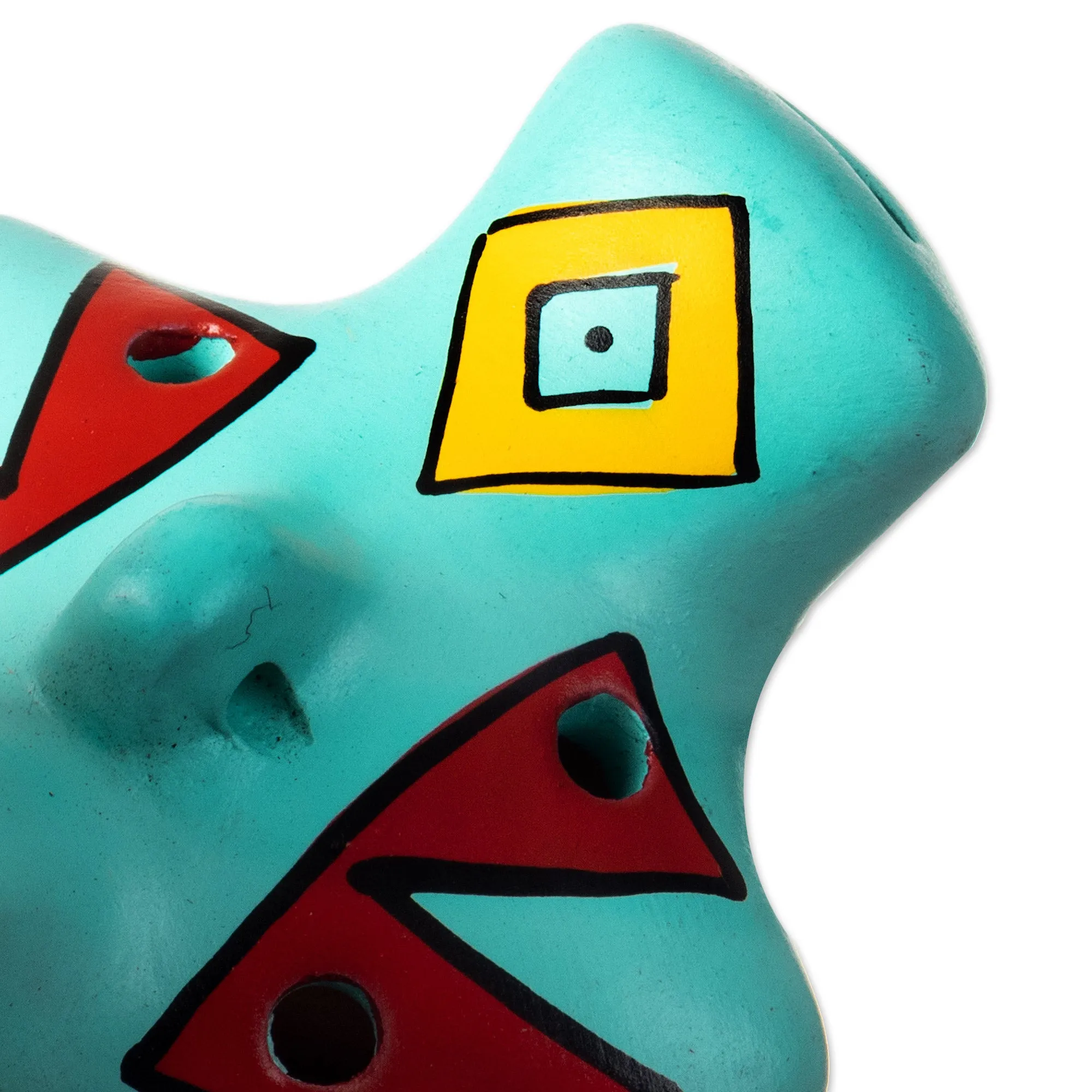 Handmade Ceramic Ocarinas from Peru (2 Pieces) - Night Chant | NOVICA