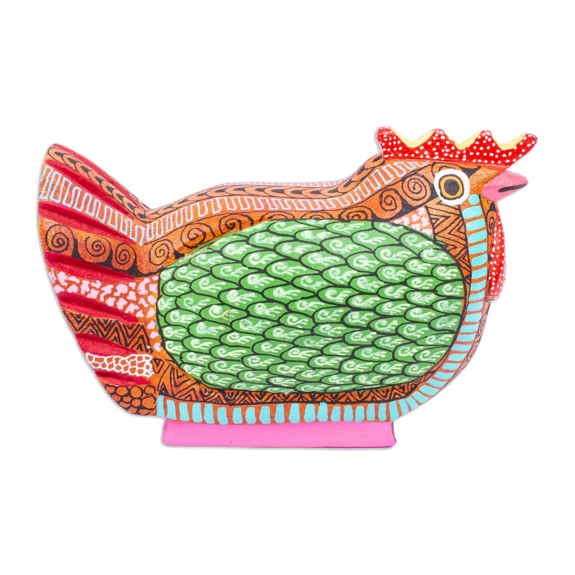 Hen Alebrije Figurine - Flirty Hen | NOVICA
