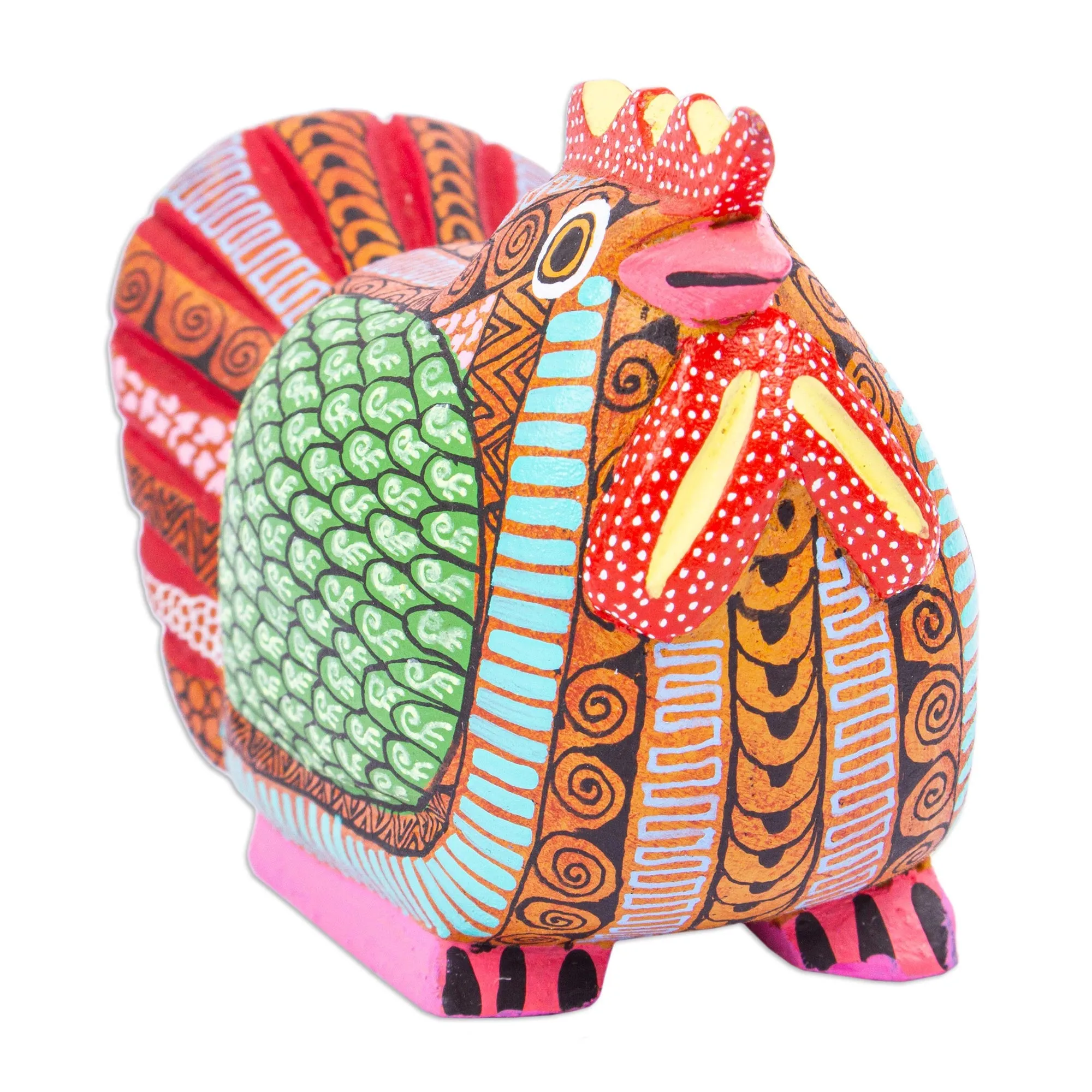 Hen Alebrije Figurine - Flirty Hen | NOVICA